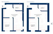 3-комнатная планировка квартиры в доме по адресу Билыка Ивана улица (Яблоневая улица) 20 (2оч)