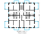 Поэтажная планировка квартир в доме по проекту 1-281-1