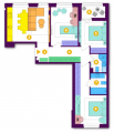 3-комнатная планировка квартиры в доме по адресу Кольцевая дорога 1 (12)