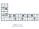 Поэтажная планировка квартир в доме по проекту 1-424-14