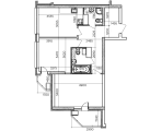 2-комнатная планировка квартиры в доме по адресу Толбухина улица 43а-б