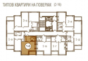 Поэтажная планировка квартир в доме по адресу Ушинского улица 14а