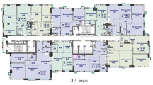 Поэтажная планировка квартир в доме по адресу Драгомирова Михаила улица дом 2