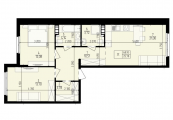 2-комнатная планировка квартиры в доме по адресу Милославская улица 20