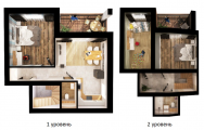 3-комнатная планировка квартиры в доме по адресу Подлесная улица 25