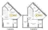 3-комнатная планировка квартиры в доме по адресу Озерный переулок дом 1