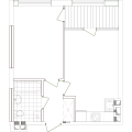 1-комнатная планировка квартиры в доме по адресу Правды проспект 13.6