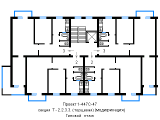 Поверхове планування квартир в будинку по проєкту 1-447С-47