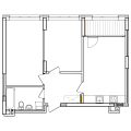 2-комнатная планировка квартиры в доме по адресу Правды / Выговского №7.1