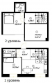 3-комнатная планировка квартиры в доме по адресу Юбилейный переулок 15