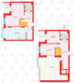3-комнатная планировка квартиры в доме по адресу Бориспольская улица 18-26 (4)