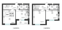 3-комнатная планировка квартиры в доме по адресу Ясногорская улица 16в