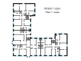 Поверхове планування квартир в будинку по проєкту 1-228-5