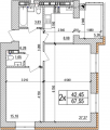 2-комнатная планировка квартиры в доме по адресу Бакинская улица 1в