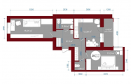 2-комнатная планировка квартиры в доме по адресу Соборная улица 2к (2)