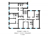 Поэтажная планировка квартир в доме по проекту 1-406-13
