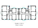 Поэтажная планировка квартир в доме по проекту 1-228-8
