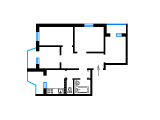 4-комнатная планировка квартиры в доме по проекту КП