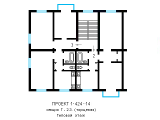 Поэтажная планировка квартир в доме по проекту 1-424-14
