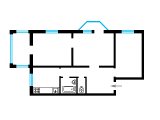 3-комнатная планировка квартиры в доме по проекту 1-228-10