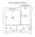 1-комнатная планировка квартиры в доме по адресу Полтавская улица 31е