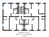 Поэтажная планировка квартир в доме по проекту 1-438-4