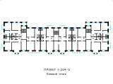 Поэтажная планировка квартир в доме по проекту 1-204-5