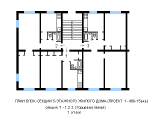 Поэтажная планировка квартир в доме по проекту 1-480-15вкб