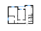 3-комнатная планировка квартиры в доме по проекту Т-134