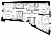 3-комнатная планировка квартиры в доме по адресу Лютеранская улица 14в