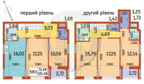 5-комнатная планировка квартиры в доме по адресу Отрадный проспект 93/2