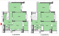 4-комнатная планировка квартиры в доме по адресу Свободы улица 1 (42)