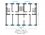 Поэтажная планировка квартир в доме по проекту 1-406-12