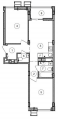 2-комнатная планировка квартиры в доме по адресу Кольцевая дорога 1 (25)