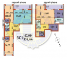3-комнатная планировка квартиры в доме по адресу Отрадный проспект 93/2 (6)