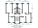 Поэтажная планировка квартир в доме по проекту БК-3