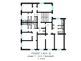Поэтажная планировка квартир в доме по проекту 1-424-12