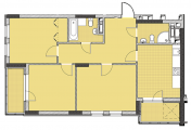 3-комнатная планировка квартиры в доме по адресу Победы проспект 67 (8)