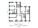Поверхове планування квартир в будинку по проєкту 1-406-9