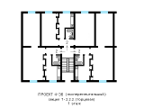 Поэтажная планировка квартир в доме по проекту 4-36
