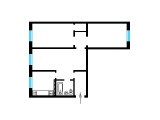 3-комнатная планировка квартиры в доме по проекту 1-464А-52
