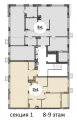 Поэтажная планировка квартир в доме по адресу Салютная улица 2б (19)