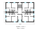 Поэтажная планировка квартир в доме по проекту 1-228-2