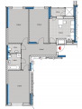 3-комнатная планировка квартиры в доме по адресу Канальная улица 8