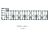 Поверхове планування квартир в будинку по проєкту 1-406-7