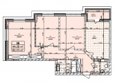 3-кімнатне планування квартири в будинку за адресою Бережанська вулиця 15 (9)