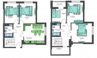 5-комнатная планировка квартиры в доме по адресу Беживка улица 14