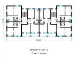 Поэтажная планировка квартир в доме по проекту 1-207-4