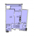 2-комнатная планировка квартиры в доме по адресу Глубочицкая улица 13 (3)
