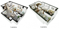 3-комнатная планировка квартиры в доме по адресу Молодежная улица 7 (4)